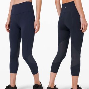 Lululemon Pace Rival High-Rise Crop True Navy